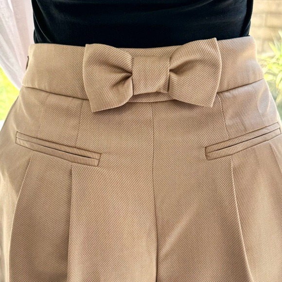 Korean Roem Brown High Rise Mini Pleated Shorts Size S Small - Picture 8 of 16